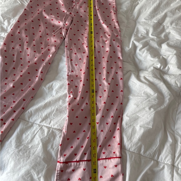 Vintage Victoria’s Secret Pink Heart Pajama Set XS | Silky Satin Long Sleeve PJs - Picture 5 of 16